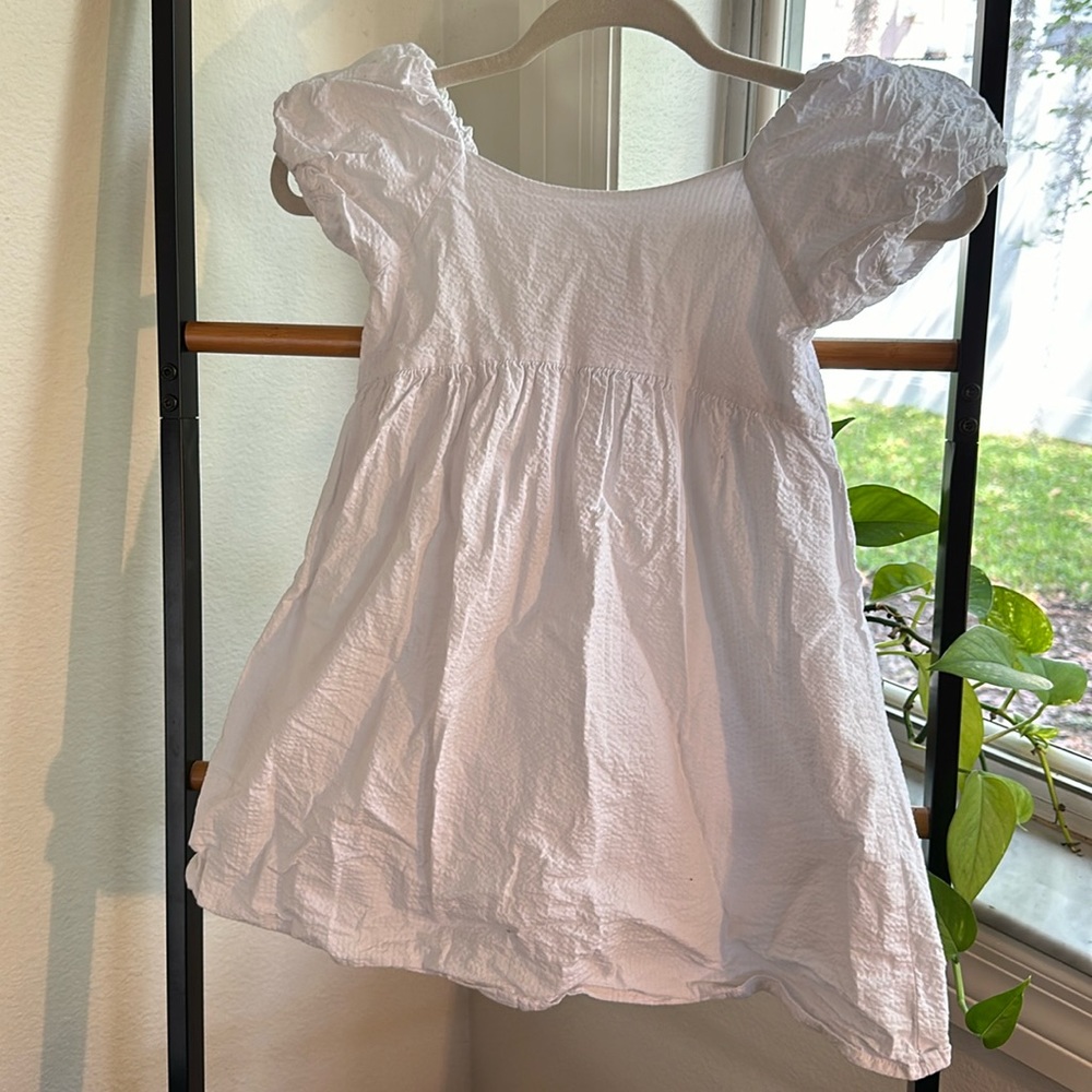 janie and jack beautiful girls white dress 5T